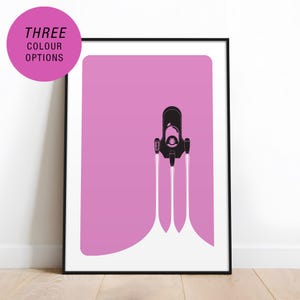 Blast Off / STARWARS Land Speeder POSTER - Giclée Fine Art Print / multiple colour options / framed or unframed / wide range of sizes