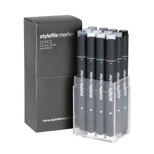 Stylefile Marker Kits 12 Stück Neutral gray