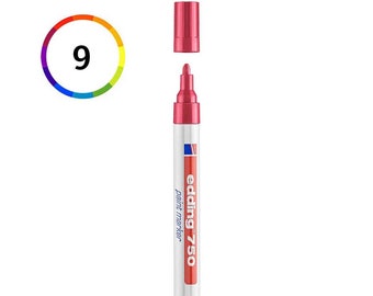 Edding 750 verfmarker - permanent op glas, ijzer, plastic, hout, papier, karton