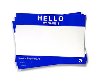 Hello my name is Sticker 50 Stück Blau