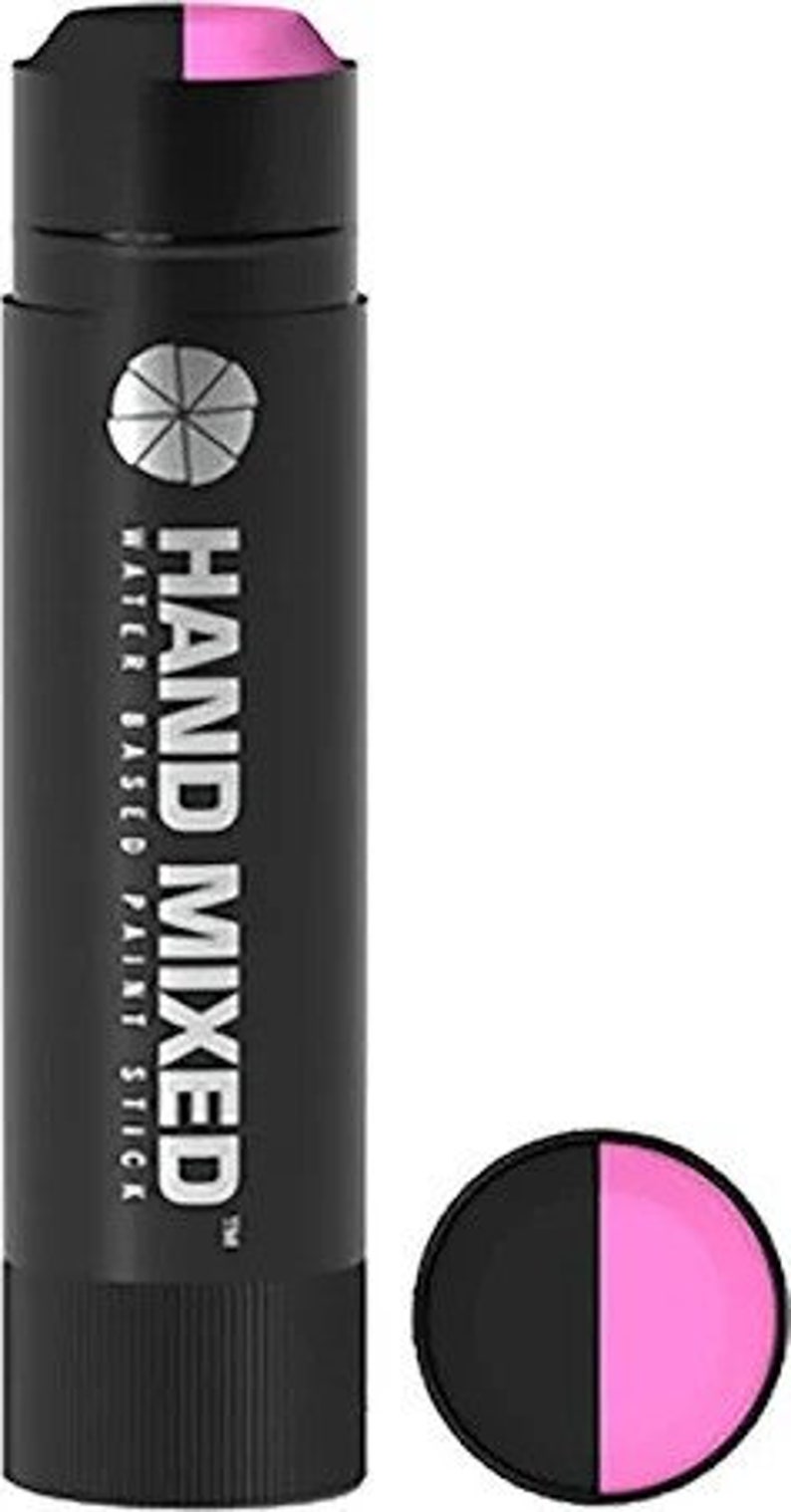 Hand mixed duo Water Based Paint Stick. Mini version. Opaque, Available in 11 different colour variations. Changes colours when drawing or writing.