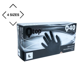 Qtop Q40 SchwarzNitril Einweghandschuhe 100x