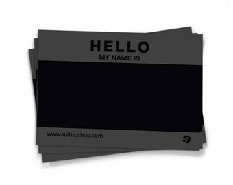 Hallo mein Name ist Stickers 50stk Schwarz