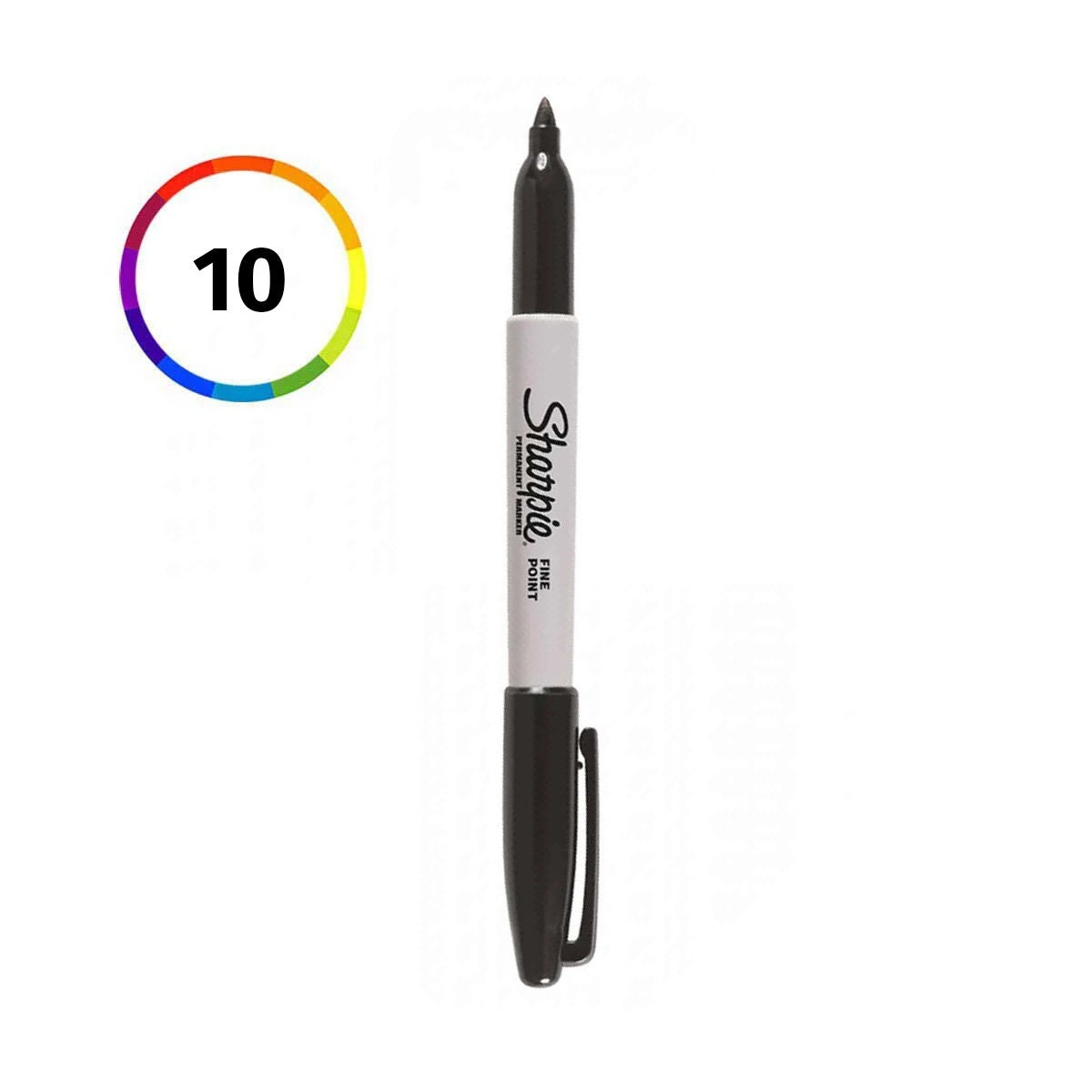  Sharpie Rub-a-Dub Permanent Marker, Fine Point, Black Ink,  1-Count : Office Products