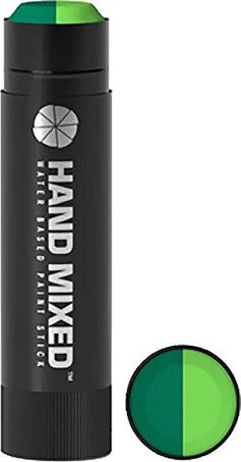 Hand mixed duo Water Based Paint Stick. Mini version. Opaque, Available in 11 different colour variations. Changes colours when drawing or writing.