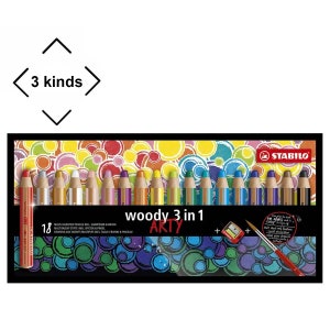 STABILO Woody Colored Pencil Sets offer a colorful and versatile artistic experience. Each set contains an assortment of these pencils, which serve not only as colored pencils but also as watercolor crayons and crayons.