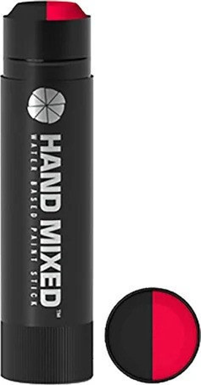 Hand mixed duo Water Based Paint Stick. Mini version. Opaque, Available in 11 different colour variations. Changes colours when drawing or writing.