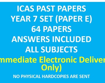 ICAS Past Papers with Answers - Grade / Year 7 (Paper E) Full Set