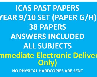 ICAS Past Papers with Answers - Grade / Year 9/10 (Paper G/H) Full Set