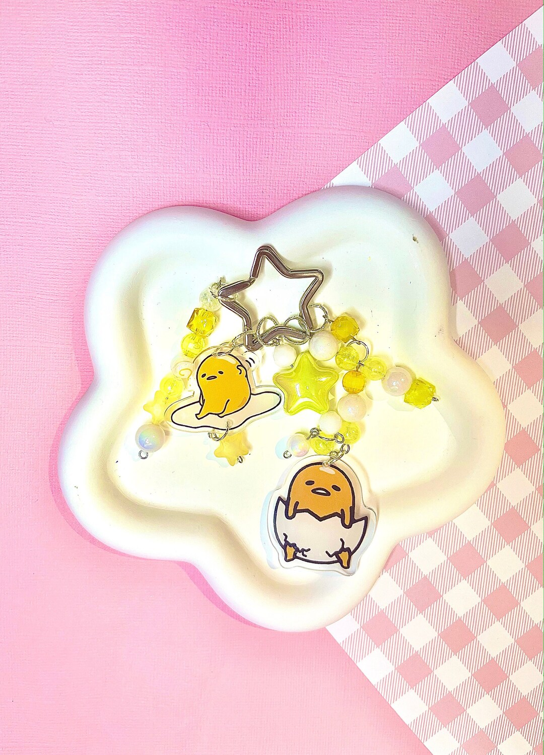 Kawaii Keychains Gudetama Keychain Sanrio Keychain High Quality Keychain Cute Keychains Acrylic