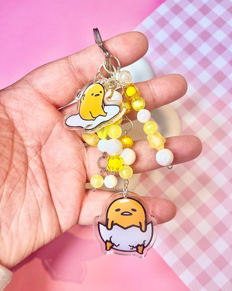 Kawaii Keychains Gudetama Keychain Sanrio Keychain High Quality Keychain Cute Keychains Acrylic