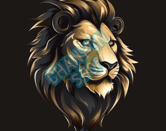 Golden Lion Logo, PNG, SVG, Clipart (digital Download) - Etsy