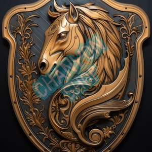 Horse Logo Design, Gold Horse Crown Logo, Coaching Logo Design, Power Logo, Energy Logo Design - Digital Download Only