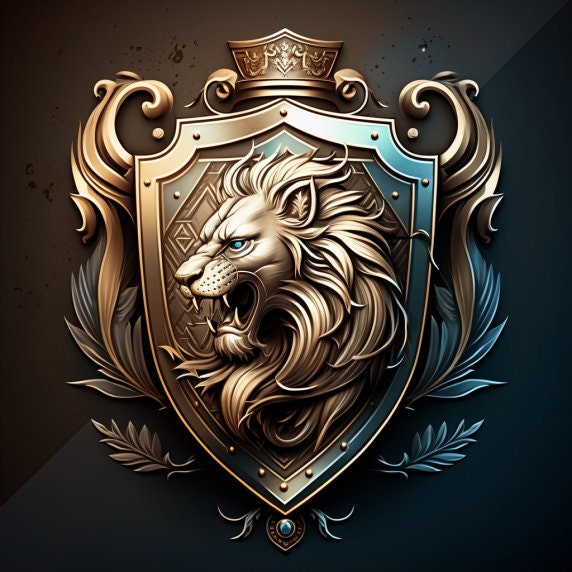 A Majestic Lion Logo Bronze Jpeg, PNG Digital Download Only - Etsy