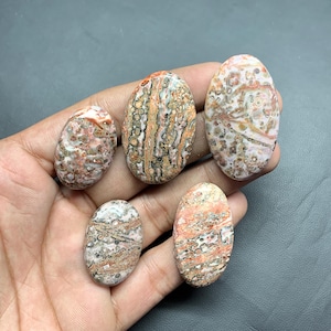 Natural Leopard Skin Jasper Cabochon, Wholesale Lot Cabochon By Weight With Different Shapes And Sizes Used For Jewelry Making