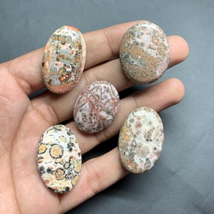Natural Leopard Skin Jasper Cabochon, Wholesale Lot Cabochon By Weight With Different Shapes And Sizes Used For Jewelry Making