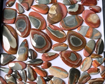 3 Pièces Pierres Précieuses Atlantisite Naturelle - Cabochon Vert - 228 Carats