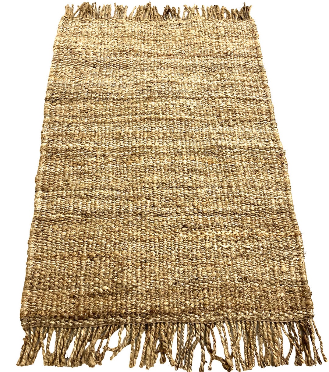 Chunky Rug Brown Beige Jute Rug Rug for Living Room , Jute Rug Runner , Best Quality Rug Etsy