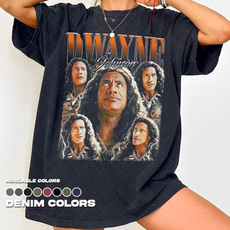 Dwayne Jhonson as Maui Shirt, Moana Movie, Vintage Graphic Tee, Unisex Shirt, Comfort Colors image 5
