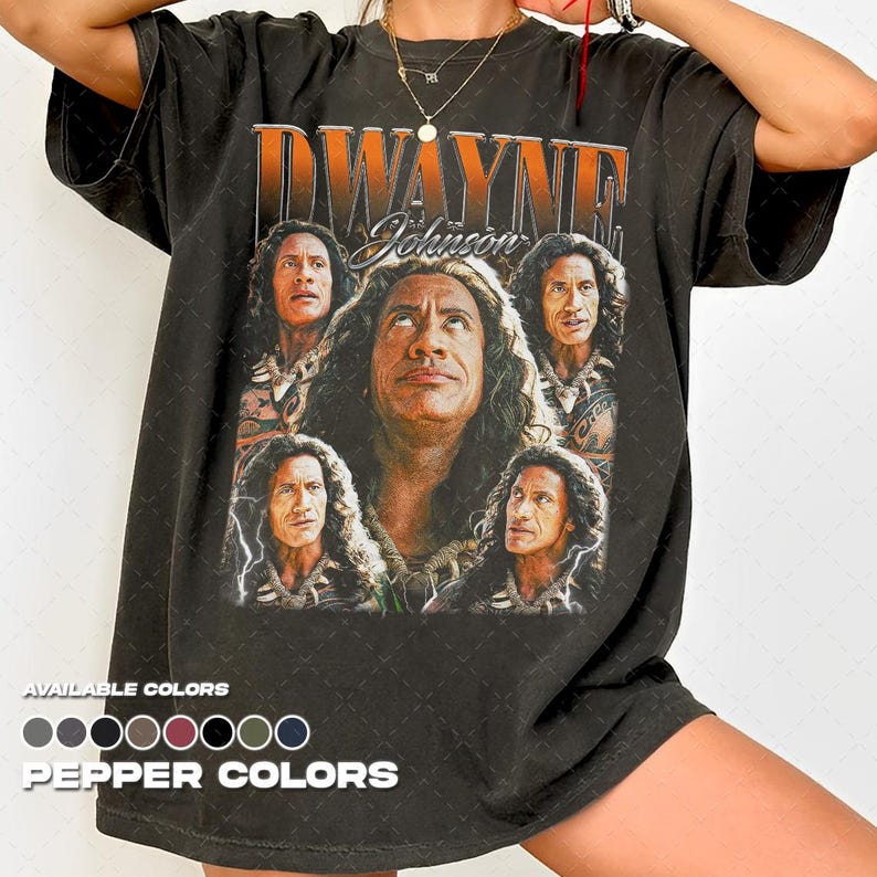 Dwayne Jhonson as Maui Shirt, Moana Movie, Vintage Graphic Tee, Unisex Shirt, Comfort Colors image 1