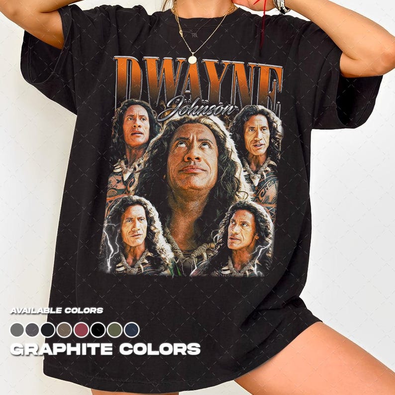Dwayne Jhonson as Maui Shirt, Moana Movie, Vintage Graphic Tee, Unisex Shirt, Comfort Colors image 6