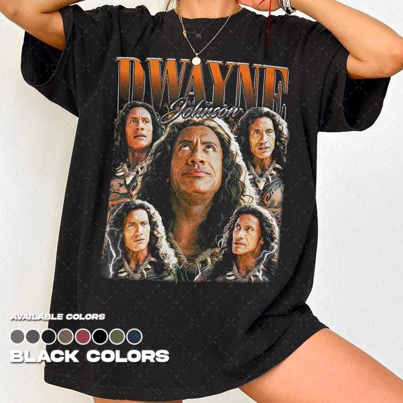 Dwayne Jhonson as Maui Shirt, Moana Movie, Vintage Graphic Tee, Unisex Shirt, Comfort Colors image 2