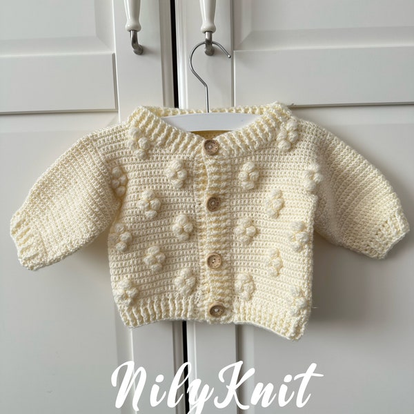 Baby Crochet Jacket,  Jacket for Baby,Retro Jacket, Evening Jacket for Baby Comfort, Modern Crochet, gehäkelte Babyjacke, Winter Strickjacke