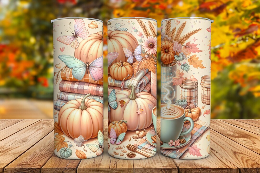 Cozy Vibe Fall 20oz Tumbler Wrap PNG, Plaid 20 Oz Skinny Sublimation ...