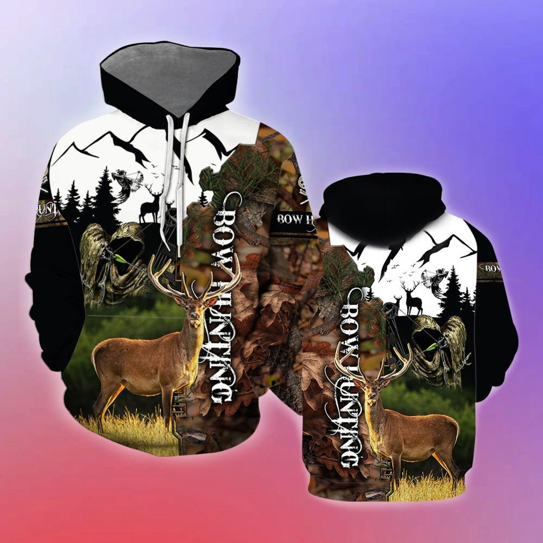 Personalized Bow Hunting Camo 3D Pullover Hoodie Bow Hunting Etsy