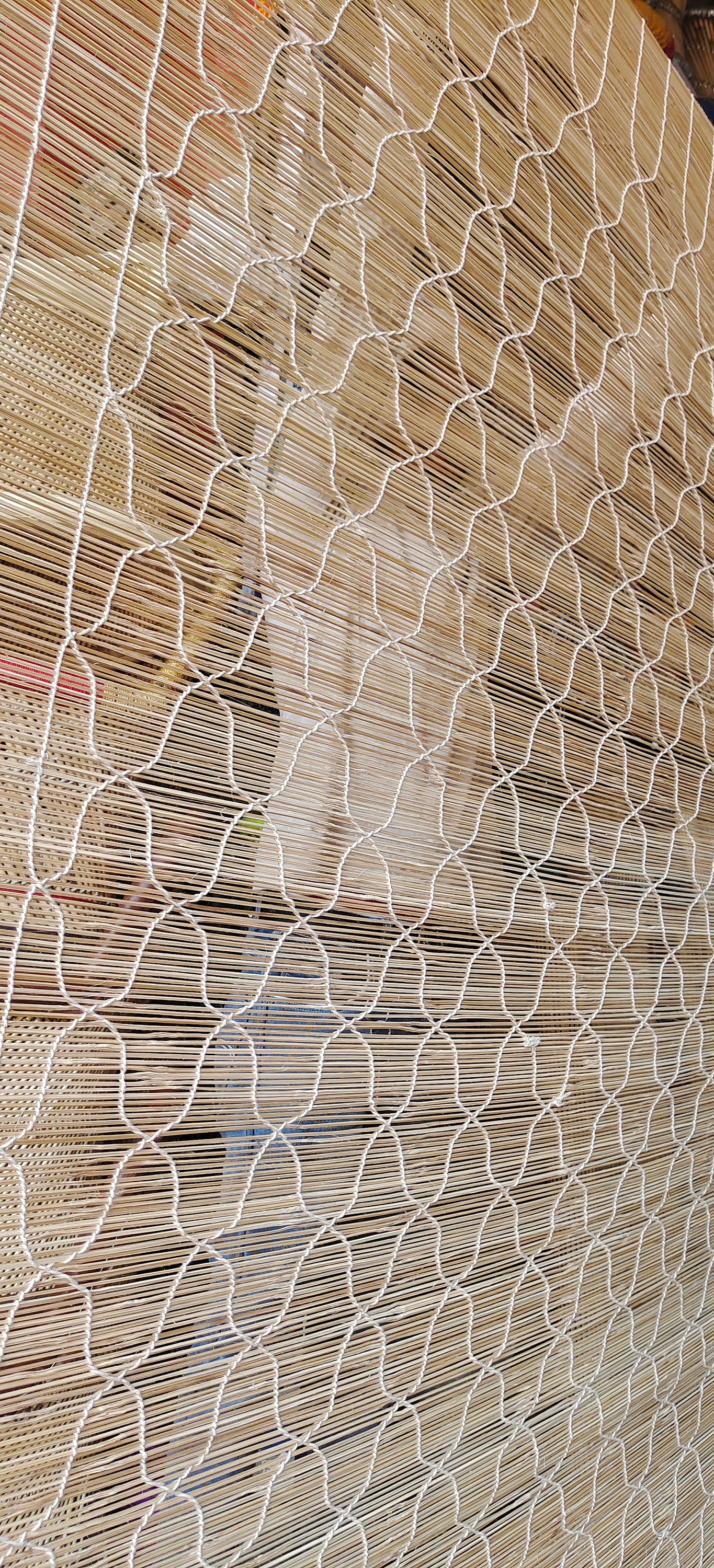 Cross Thread Wovan Pattern Chik Blind Shade Bamboo Cross Thread Design ...