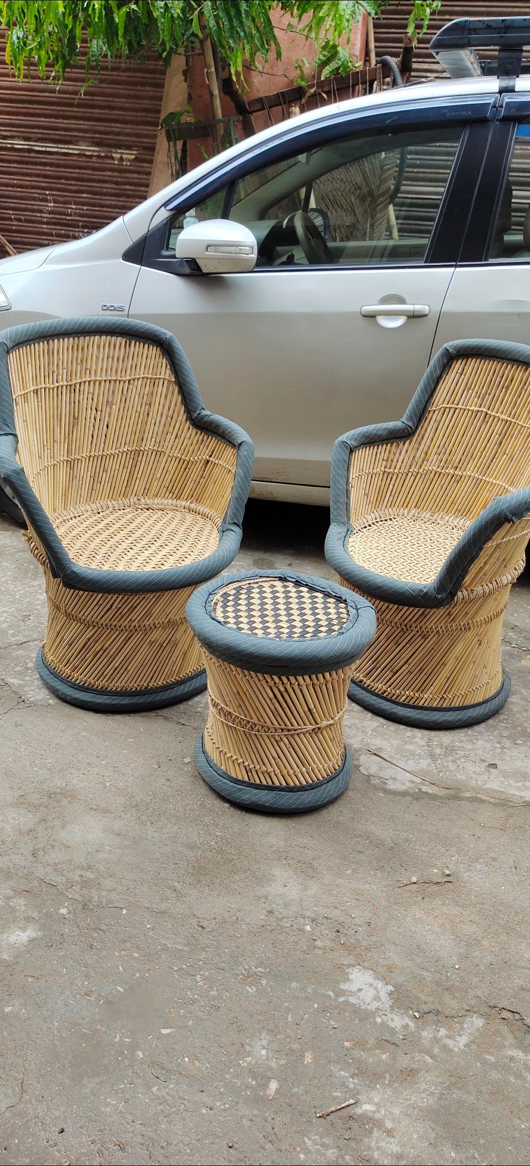 Lot Bamboo Stool Handmade Bamboo Mudda Stool for in Door Out Door Furniture With 4 Piece of Set Etsy UK