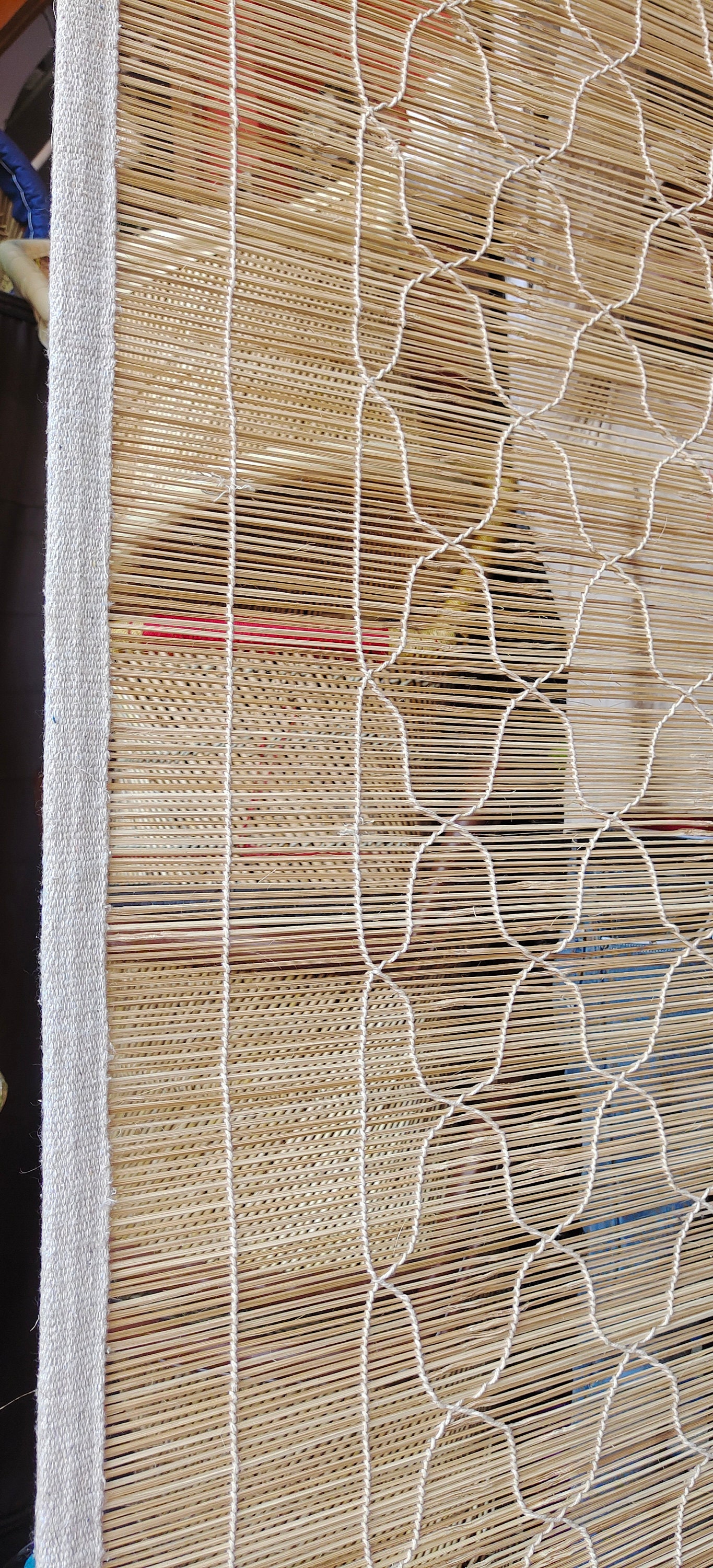 Cross Thread Wovan Pattern Chik Blind Shade Bamboo Cross Thread Design ...