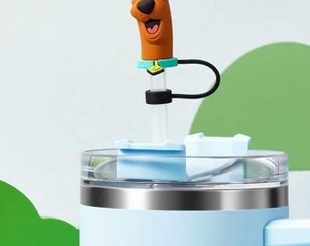 Cannuccia Scooby Doo per Stanley Cup, cannucce riutilizzabili, tappi in silicone per cannucce, accessori per bevande, regalo per lei, misura 8 mm