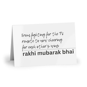Happy Rakhi Card | Handmade Raksha Bandhan Greeting for Veer Brother | Blank Inside | Includes Envelope | Rakhri Card | Modern | Punjabi