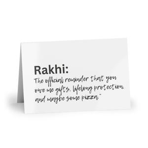 Happy Rakhi Card | Handmade Raksha Bandhan Greeting for Brother | Blank Inside | Festive Design | Includes Envelope | Rakhri Card | Modern