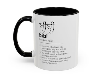 Taza Bibi / Taza Punjabi para Mamá / Regalo Indio / Regalo para Madre / Regalo para Mamá / Regalo para Mamá / Ideas de Regalo Únicas / Regalos Desi / Tazas Desi / Día de la Madre