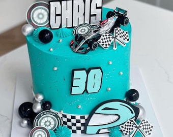 Personalised Racing Helmet Cake Topper