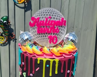 Personalised Disco Cake Topper