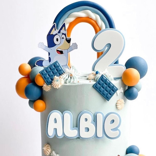 Personalisierte Bluey Cake Topper