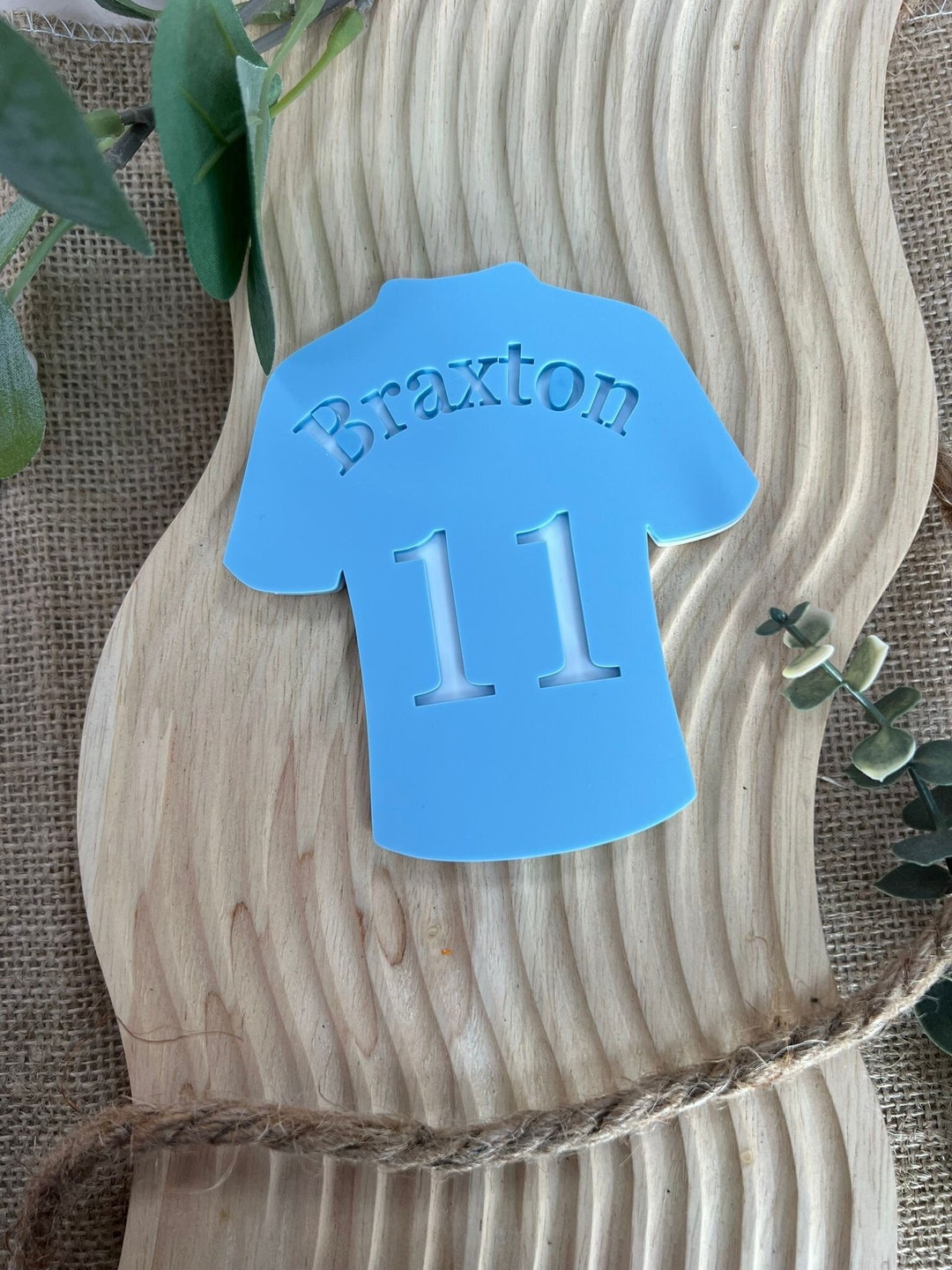 Personalised Football Shirt Cake Topper Etsy
