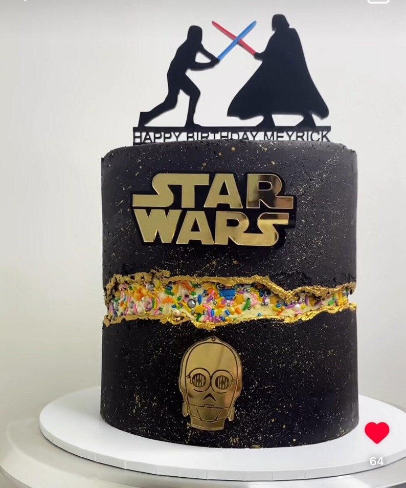 Personalised Star Wars Cake Topper image 1