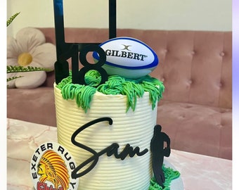 Personalised Rugby Cake Topper