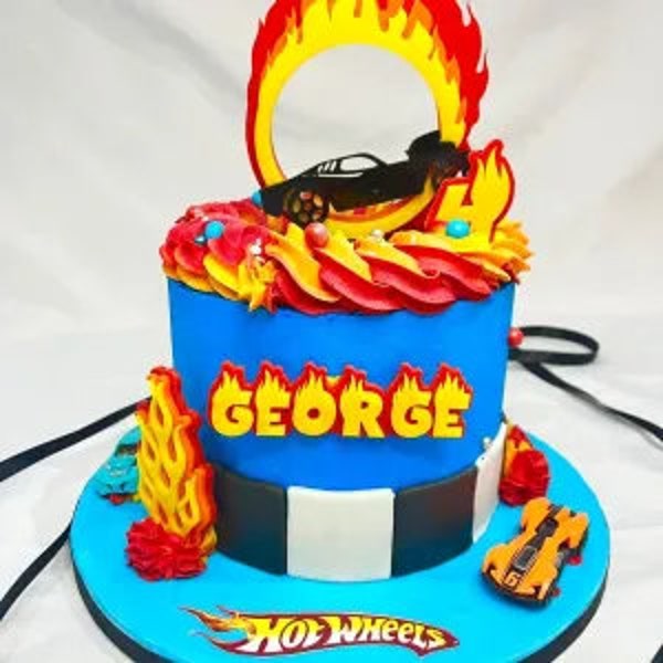 Personalised Hotwheels Style Cake Topper