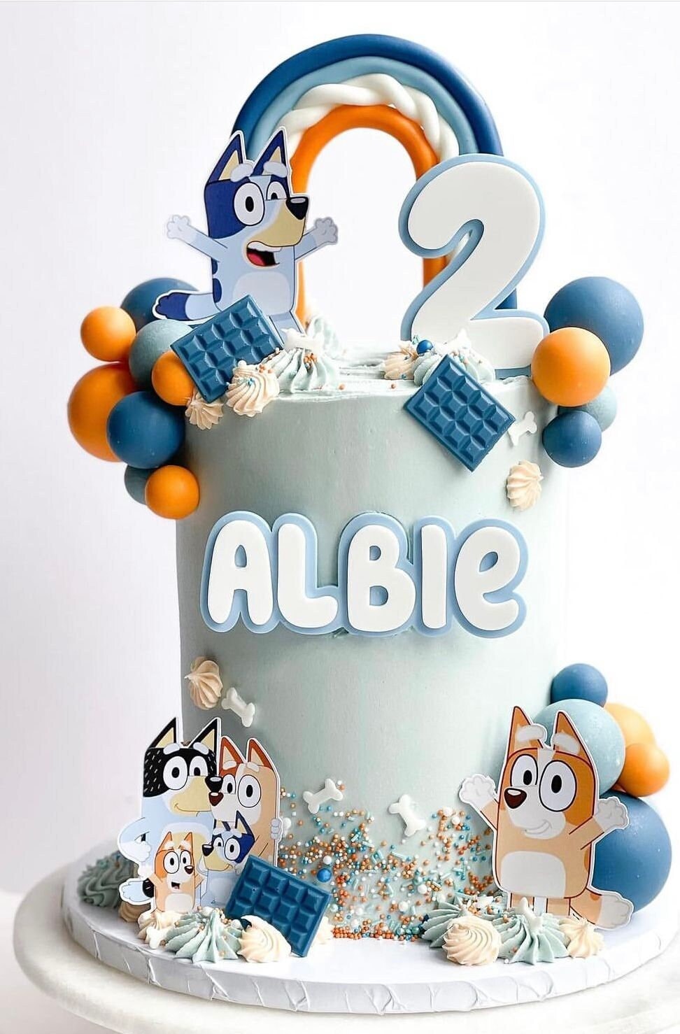 Bluey First Birthday Party - Bluey Themed Party 100 Layer Cake