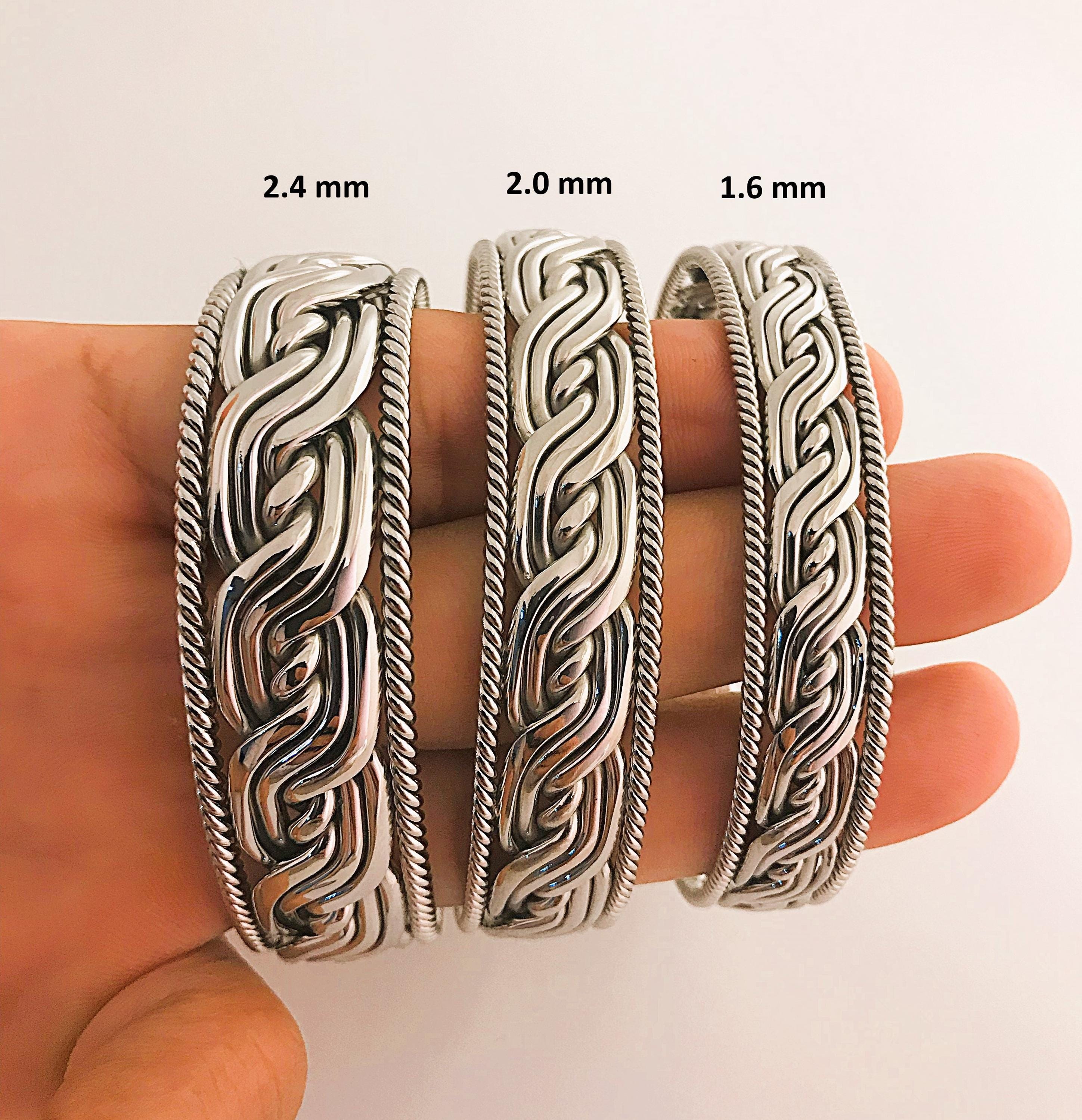 ブレスレット バングル ハンドメイド ステンレススチール溶接ワイヤー 