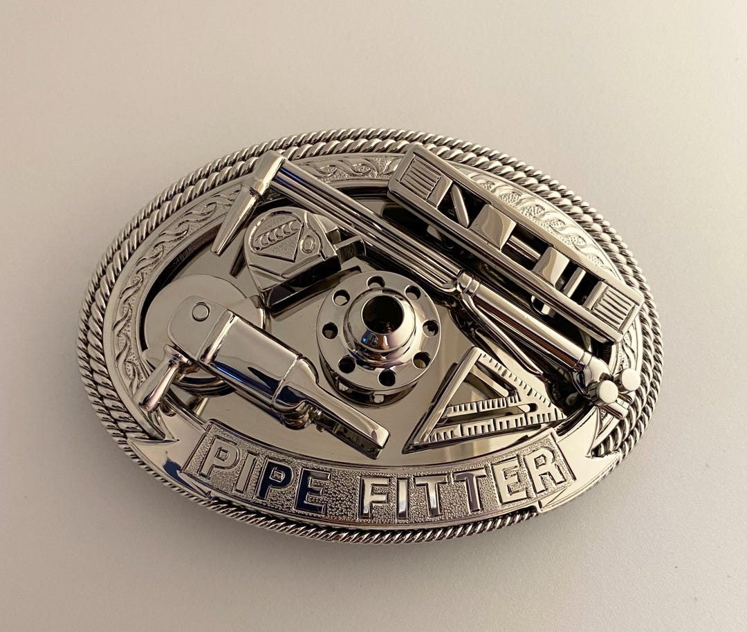 Mem Belt Buckle Handmade Stainless Steel Westen Style PIPE FITTER#2 - Etsy