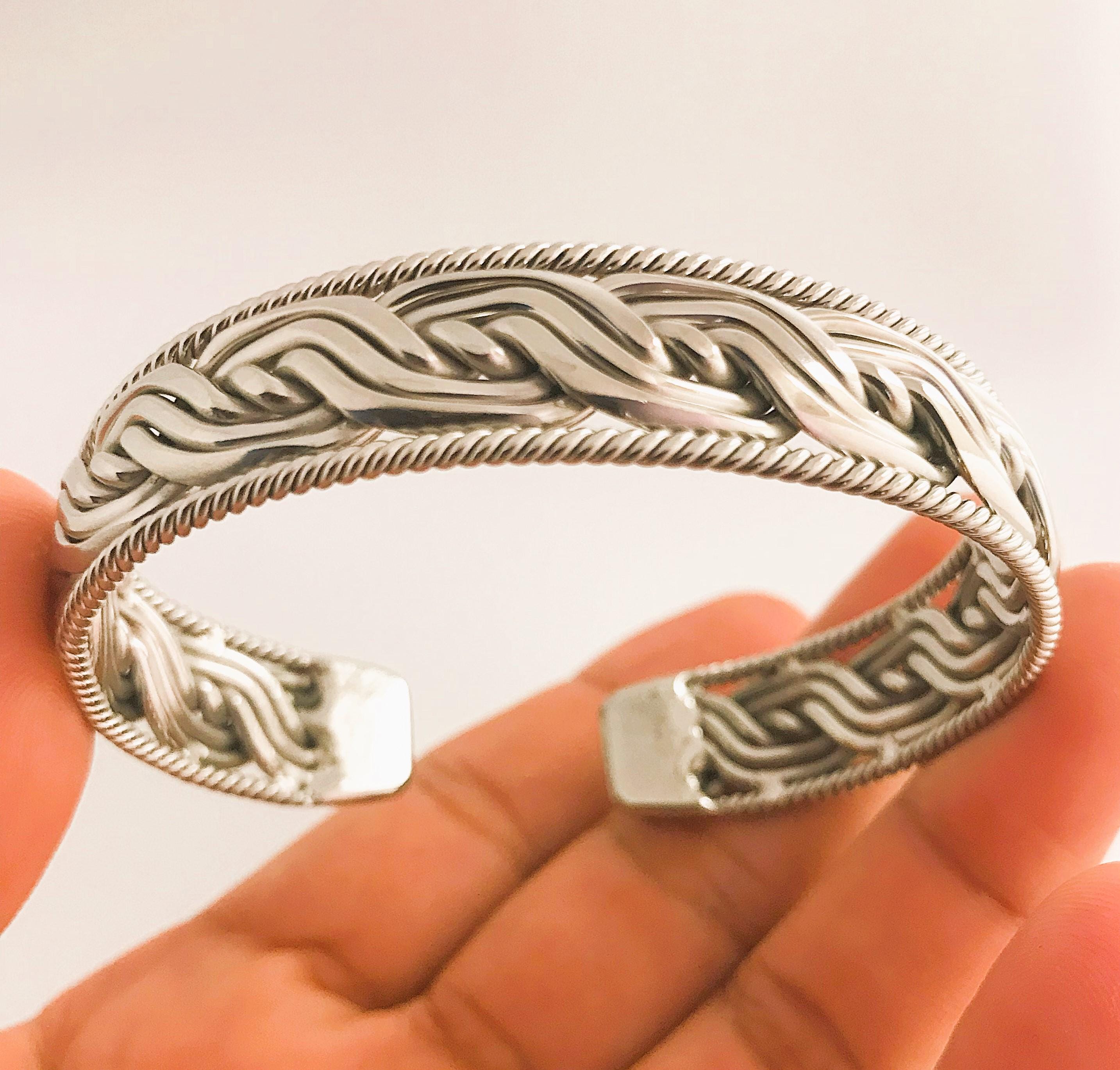 ブレスレット バングル ハンドメイド ステンレススチール溶接ワイヤー 