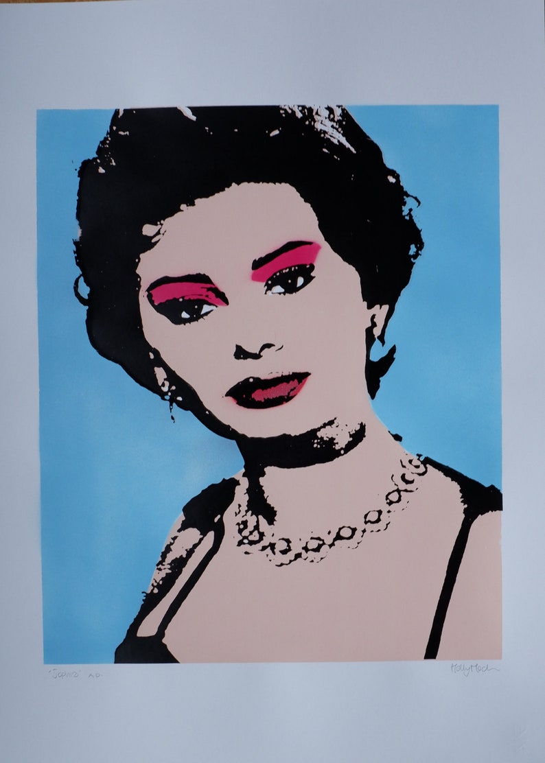 Sophia Loren handpulled screenprint image 2