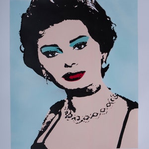 Sophia Loren handpulled screenprint image 4