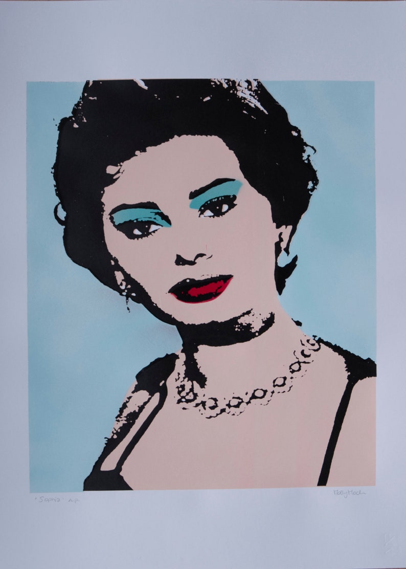 Sophia Loren handpulled screenprint image 4